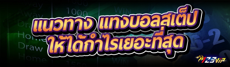 แนวทาง แทงบอลสเต็ป ให้ได้กำไรเยอะที่สุด