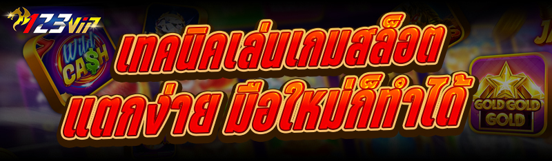 เทคนิคเล่นเกมสล็อต แตกง่าย มือใหม่ก็ทำได้
